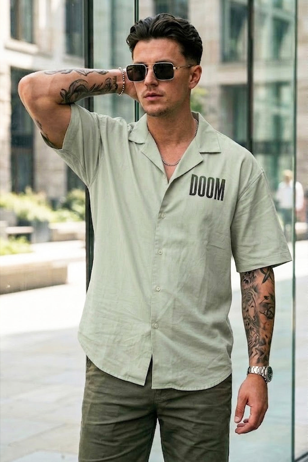 Doctor Doom Fogg Green Oversized Printed Exclusive Shirt