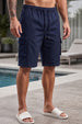 Veirdo Navy Minimal Cargo Shorts with Drawstring