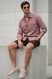 Rose Plain Relaxed Fit Full Sleeve Dual Pocket Utility Exclusive Shirt