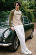Veirdo Swanwhite & Olive Raglan Full Sleeve Printed T-shirt