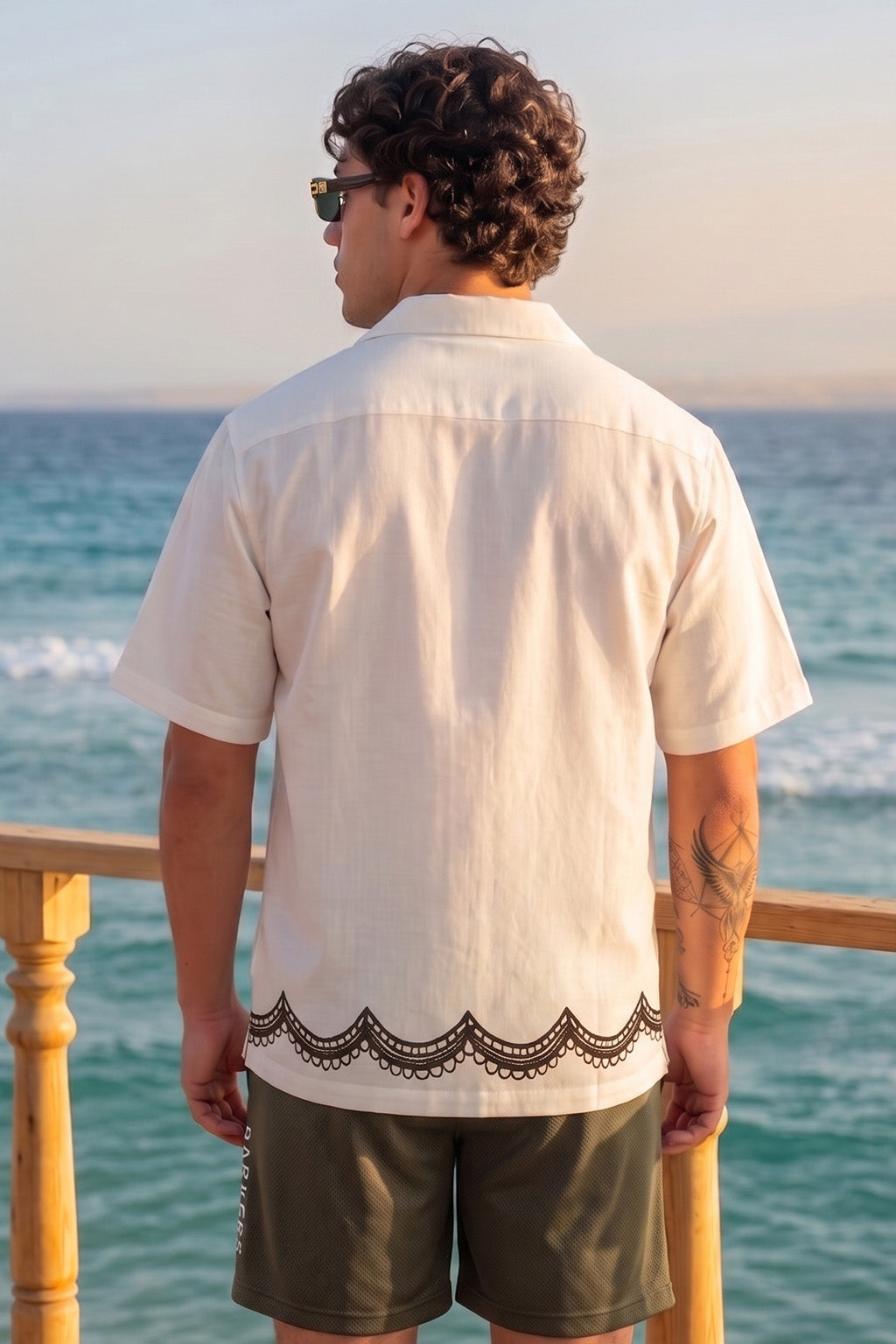 Oasis FloralWhite Oversized Printed Exclusive Shirt