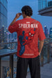 Spider-Man Comic Red Printed Oversized T-Shirt