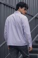 Azure Stripe Blue Boxy Fit Full sleeve Exclusive Shirt