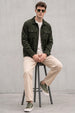 Olive Green 4 Pocket Loose Fit Exclusive Corduroy Jacket