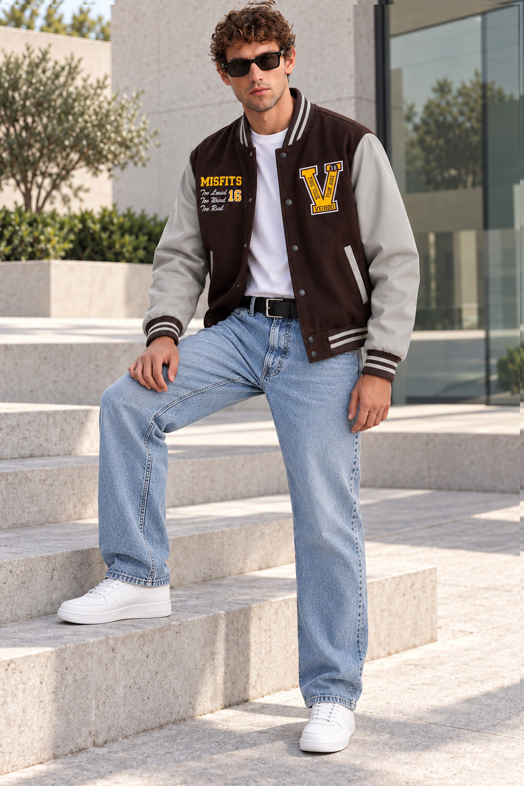 Street Club Brown & Grey Exclusive Varsity Jacket