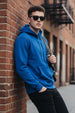 Blue Plain Regular Hoodie