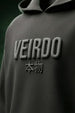 Veirdo Tiger Grey Oversized Puff Printed Exclusive Hoodie