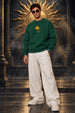 Karma Green Prinetd Oversized Exclusive Sweatshirt