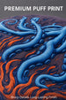 Octopus Blue 3D Puff Print Exclusive T-shirt Supreme Edition