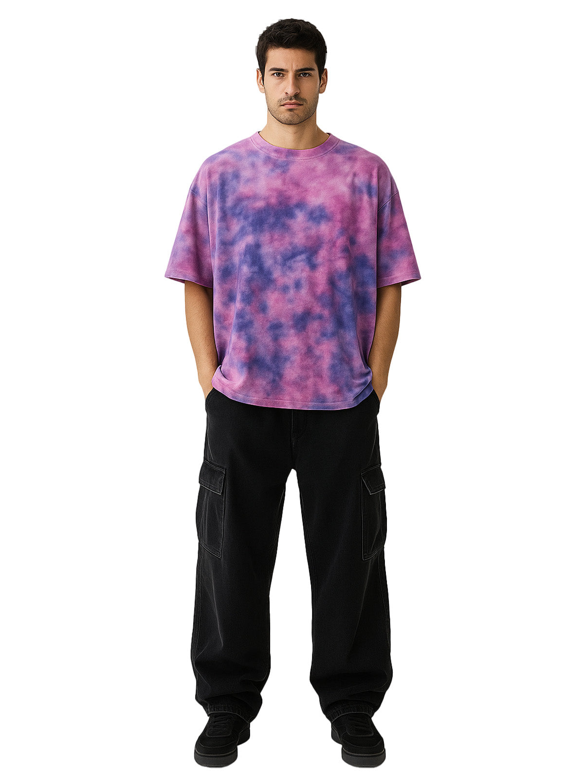 Smoke Rust Oversized Tie-Die Printed T-shirt