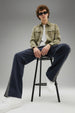Navy and Grey Side Stripe Button Knitted Cargo