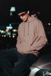 Peach Plain Oversized Fit Hoodie