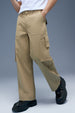 Beige Bellow Pocket Woven Exclusive Cargo Pant