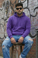 Purple Plain Plus Size Hoodie