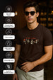 Till Death Brown Regular Fit Printed T-shirt