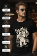 Old School Black Regular Fit Printed T-shirt