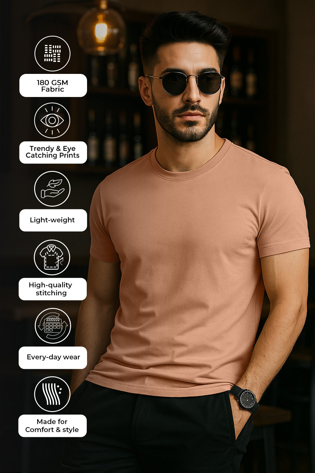 Cork Plain Regular Fit Tshirt