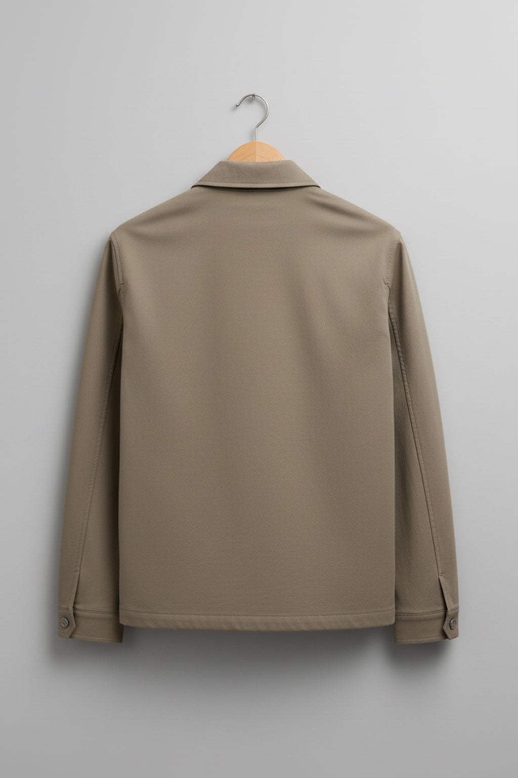 Khaki 4-Pocket Regular Fit Nylon Exclusive Shacket