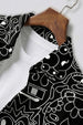 Abstract Maze Black All Over Print Oversized Exclusive Shirt