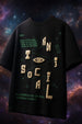 Antisocial Black Oversized Puff Printed Exclusive T-shirt