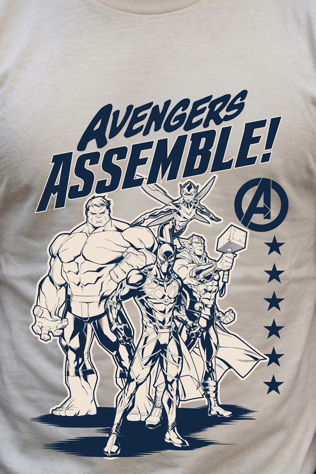 Avengers Swanwhite Regular Fit Printed T-shirt