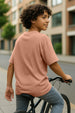 Cork Solid Oversized Boys T-shirt