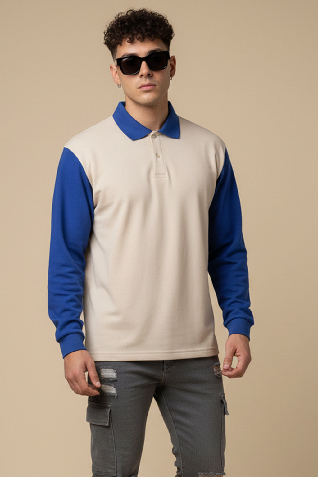 Veirdo Back Printed Oversized Polo T-shirt