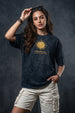 कर्म Navy Acid Washed Printed Exclusive T-shirt Epic Collection