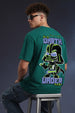 Darth Under Star Wars Green Oversized Back Graphic Printed T-shirt