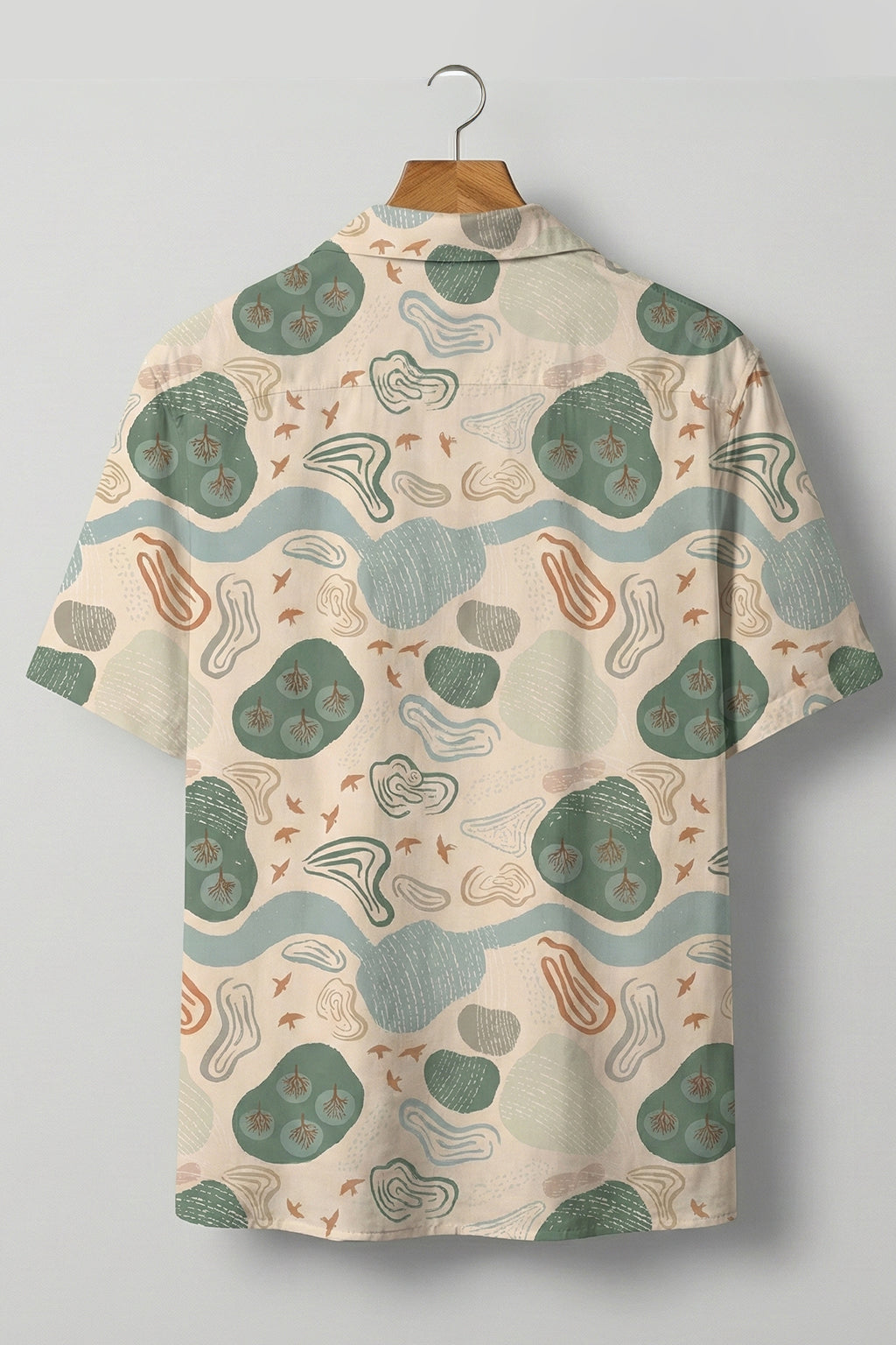 Earth Tones Abstractl Swanwhite All Over Print Oversized Exclusive Shirt