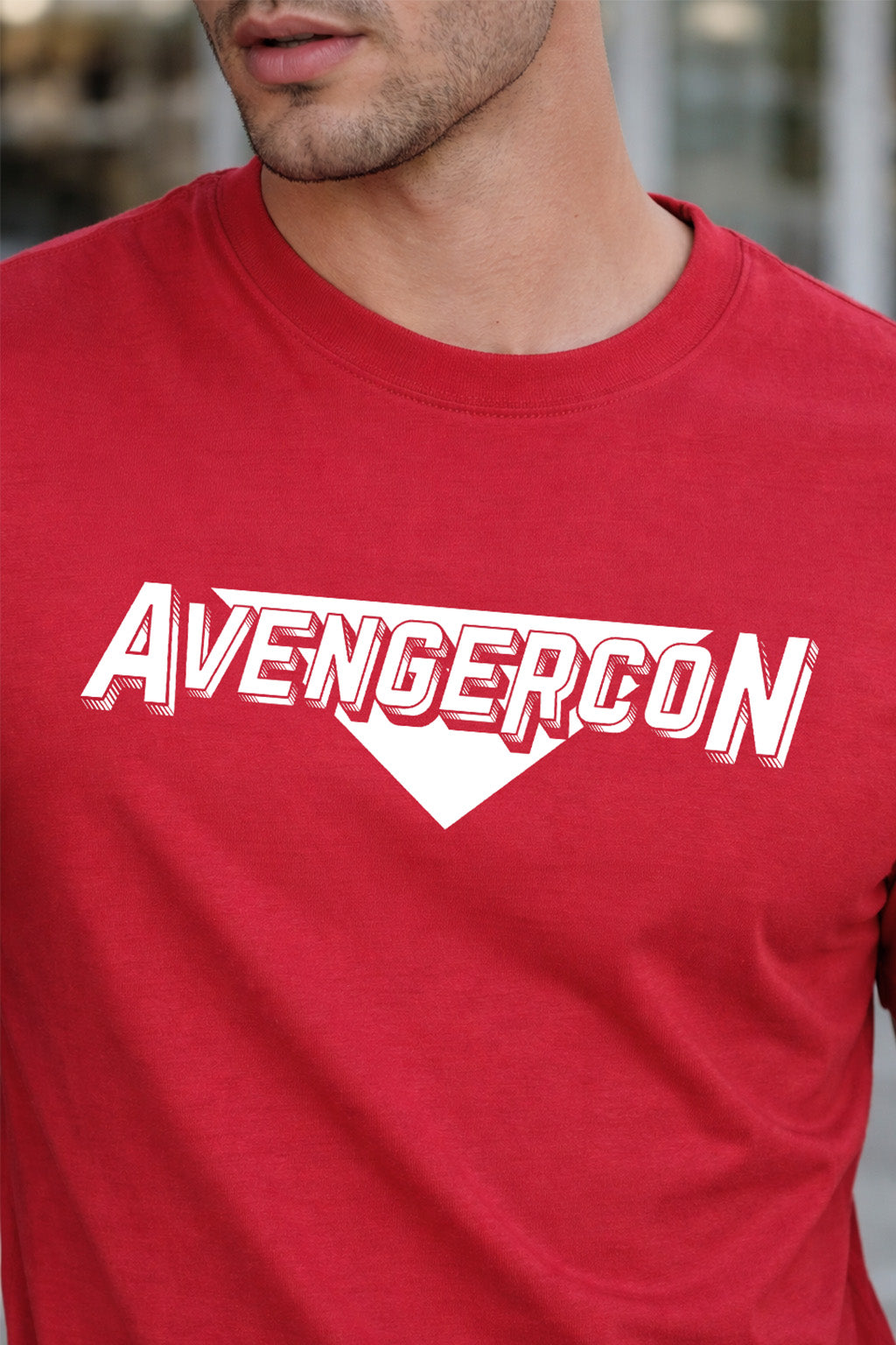 Avengercon Red Regular Fit Printed T-shirt