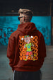 Veirdo's Rust Back Typographic Printed Hoodie