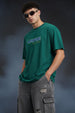Darth Under Star Wars Green Oversized Back Graphic Printed T-shirt