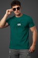 Spider Green Regular Fit Printed T-shirt
