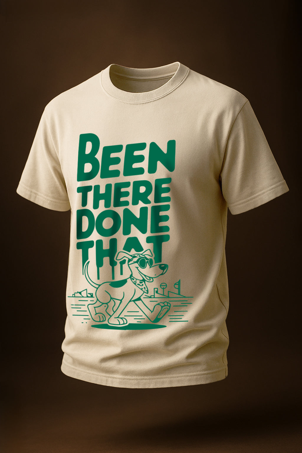 Been There Swanwhite Regular Fit Printed T-shirt
