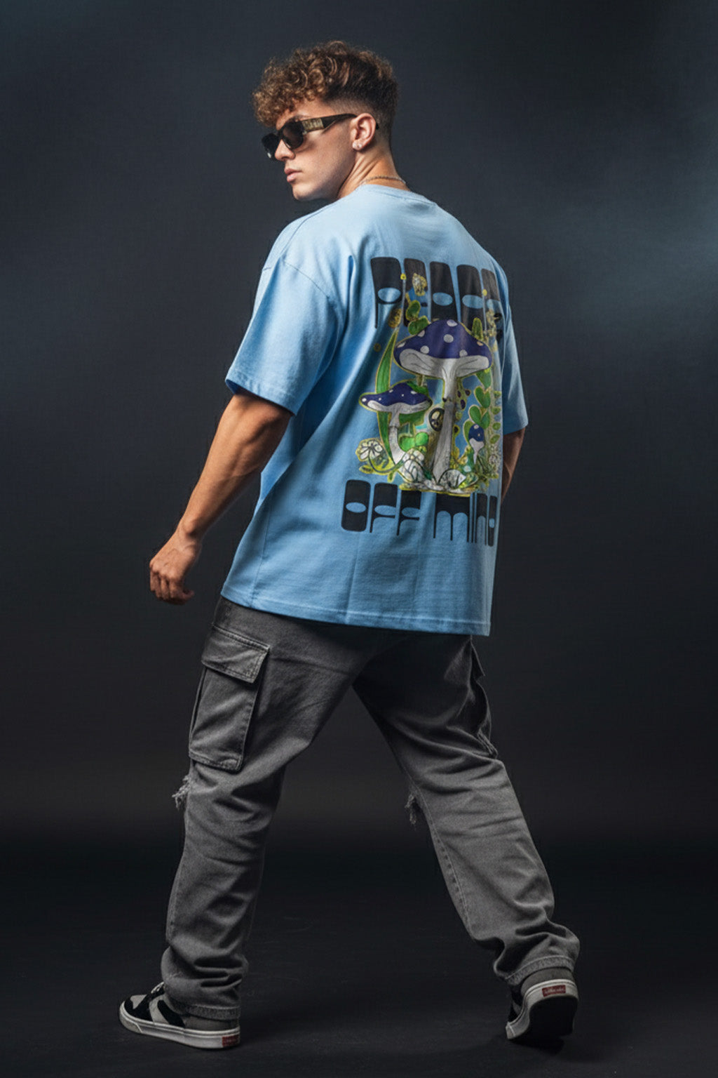 Peace of Mind Dutch Canal Oversized Back Graphic Printed T-shirt