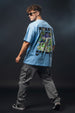 Peace of Mind Dutch Canal Oversized Back Graphic Printed T-shirt