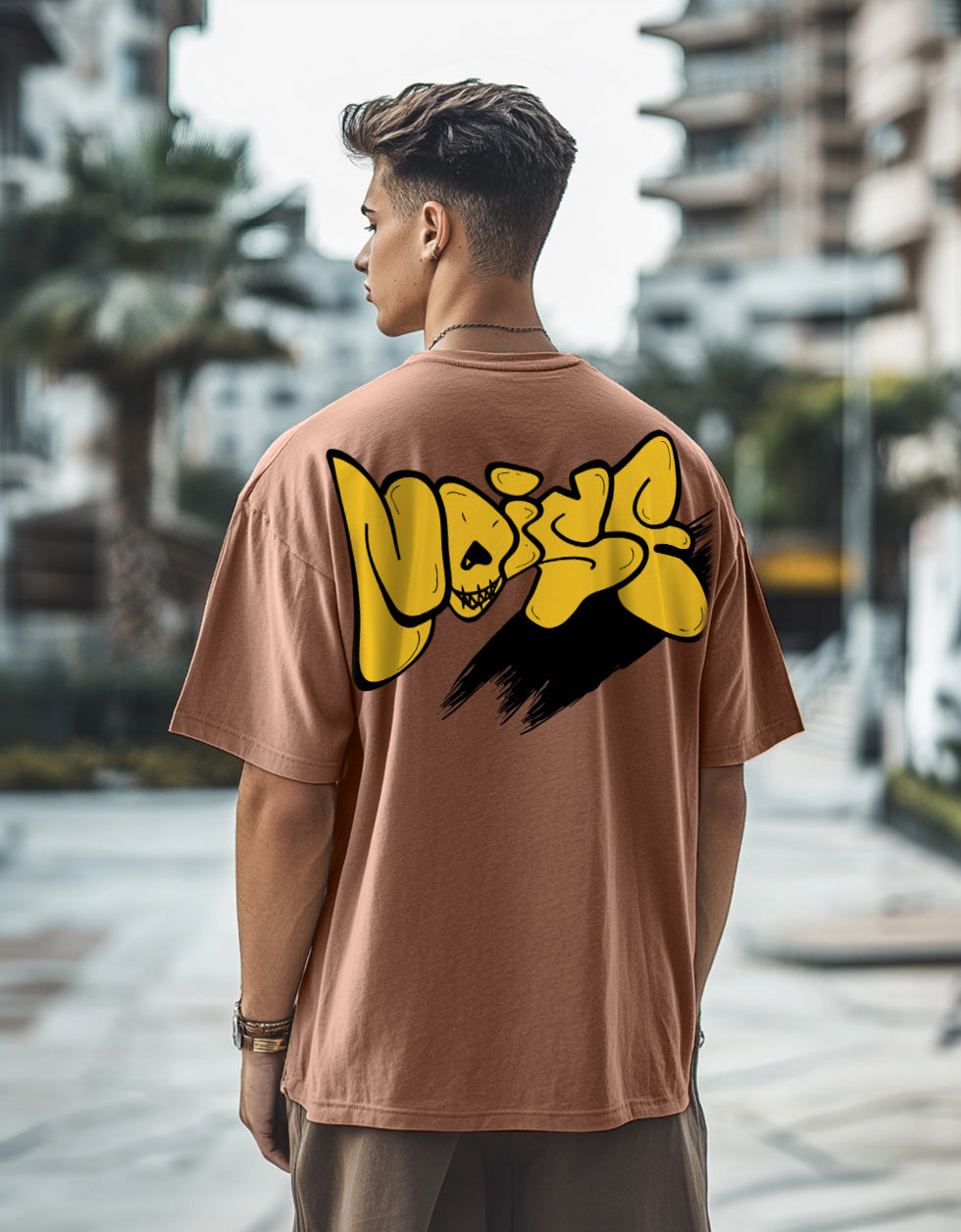 NOISE Cork Oversized Puff Printed Tshirt