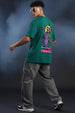 Disney Lion King Bottle Green Oversized Back Graphic Printed T-shirt