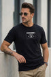 Scanning Black Regular Fit Printed T-shirt