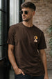 Hello Brown Regular Fit Printed T-shirt