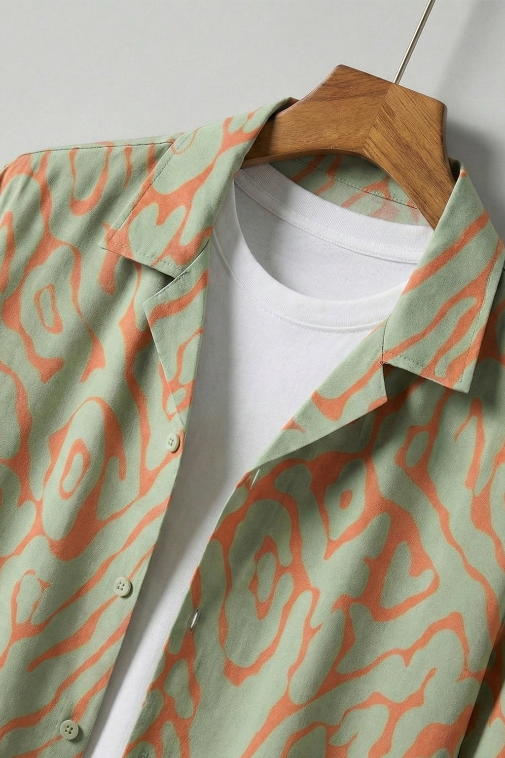 Coral Wave Orange All Over Print Oversized Exclusive Shirt