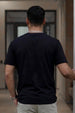 Old School Black Regular Fit Printed T-shirt