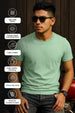 Fog Green Plain Regular Fit Tshirt