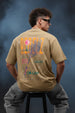 Rebelz Beige Oversized Graphic Printed T-shirt