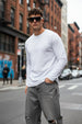 White Plain Full Sleeves Regular Fit T-shirt