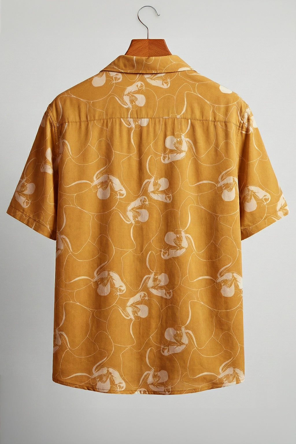 Golden Ochre Floral All Over Print Oversized Exclusive Shirt