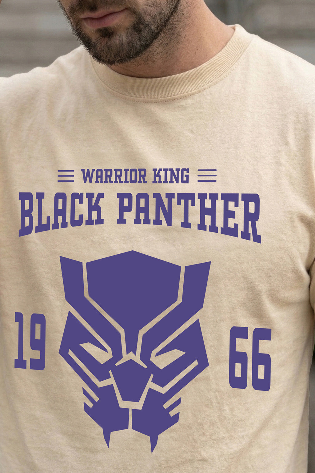 Black Panther Swanwhite Regular Fit Printed T-shirt