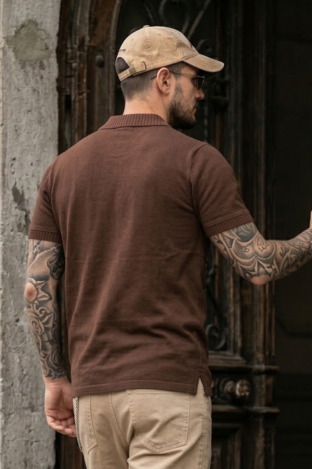 New York Chocolate Rib Collar Economic Regular Fit Pique Polo