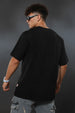 Ascendant Black Oversized Graphic Printed T-shirt